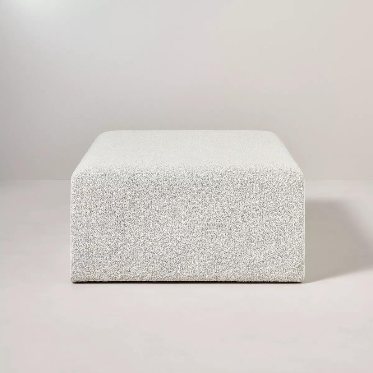 Boucle Upholstered Square Cocktail Ottoman - Hearth & Hand™ with Magnolia | Target