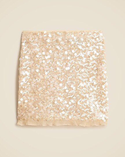 Sequin ruffle-trim mini skirt | J. Crew US