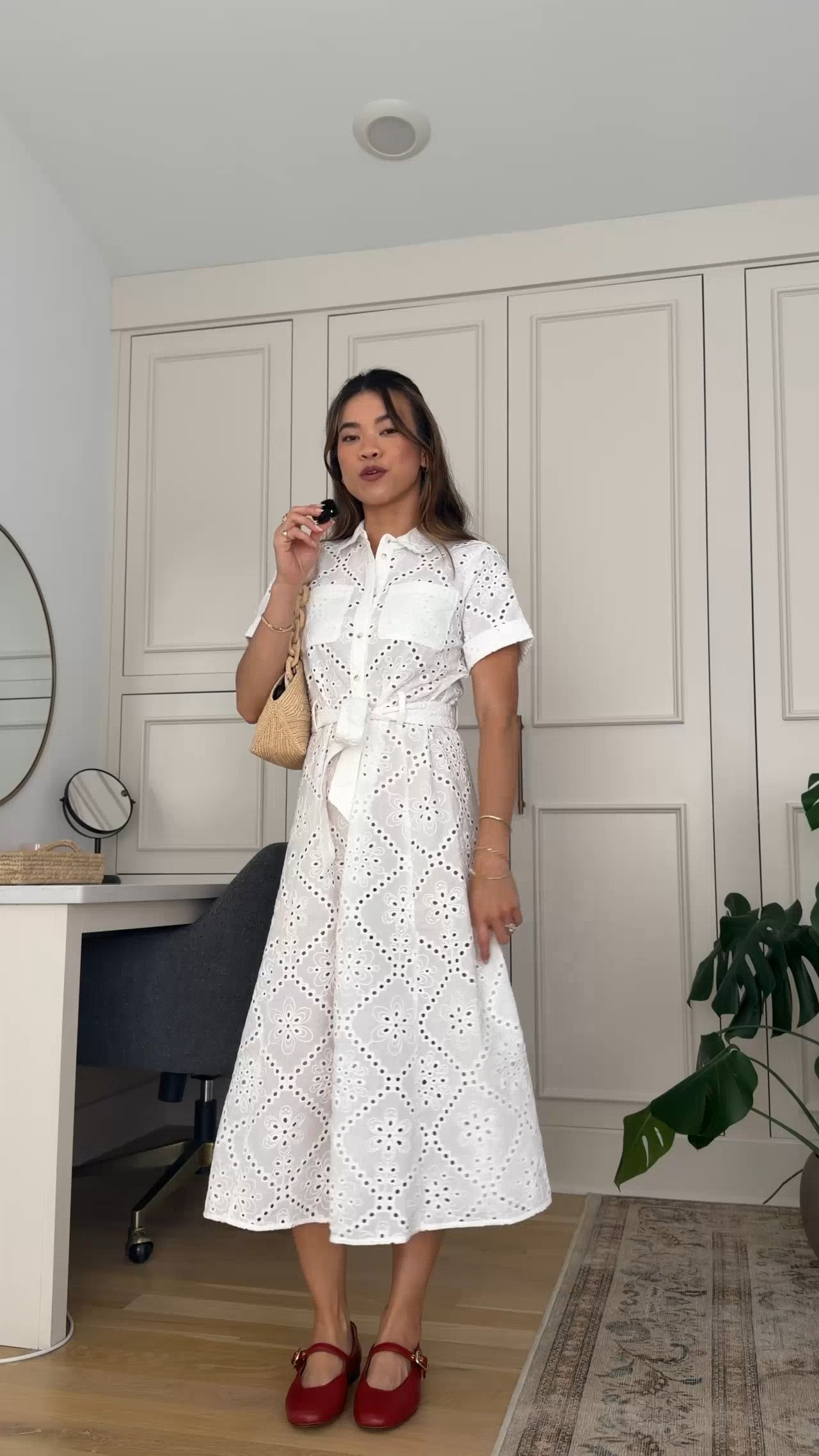 How cute is this @SEZANE dress! I would note this dress has no liner, so you’ll need to wear something underneath.

Sizing info:
-Sezane Adele Dress (Size 2 in Embroidered Ecru)

petite fashion, get dressed with me, outfit inspiration, ootd, nashville outfit, Nashville influencer, petite style, vacation style, casual outfits, mom style, petite dress, spring outfits, spring outfit info, spring dress, spring outfit idea, summer dress, Sezane dress, spring shoes, petite dress, beach cover up, what dress,

#LTKootd #LTKPetite #LTKTravel