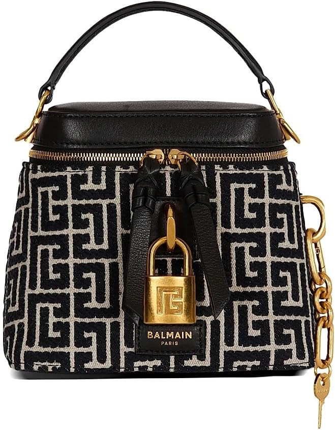 Amazon.com: Balmain, Pulse Monogram Vanity Bag, Ivoire Noir : Luxury Stores | Amazon (US)