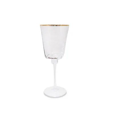 Set of 6 Hammered Glasses Square Shaped With Gold Rim | Bed Bath & Beyond