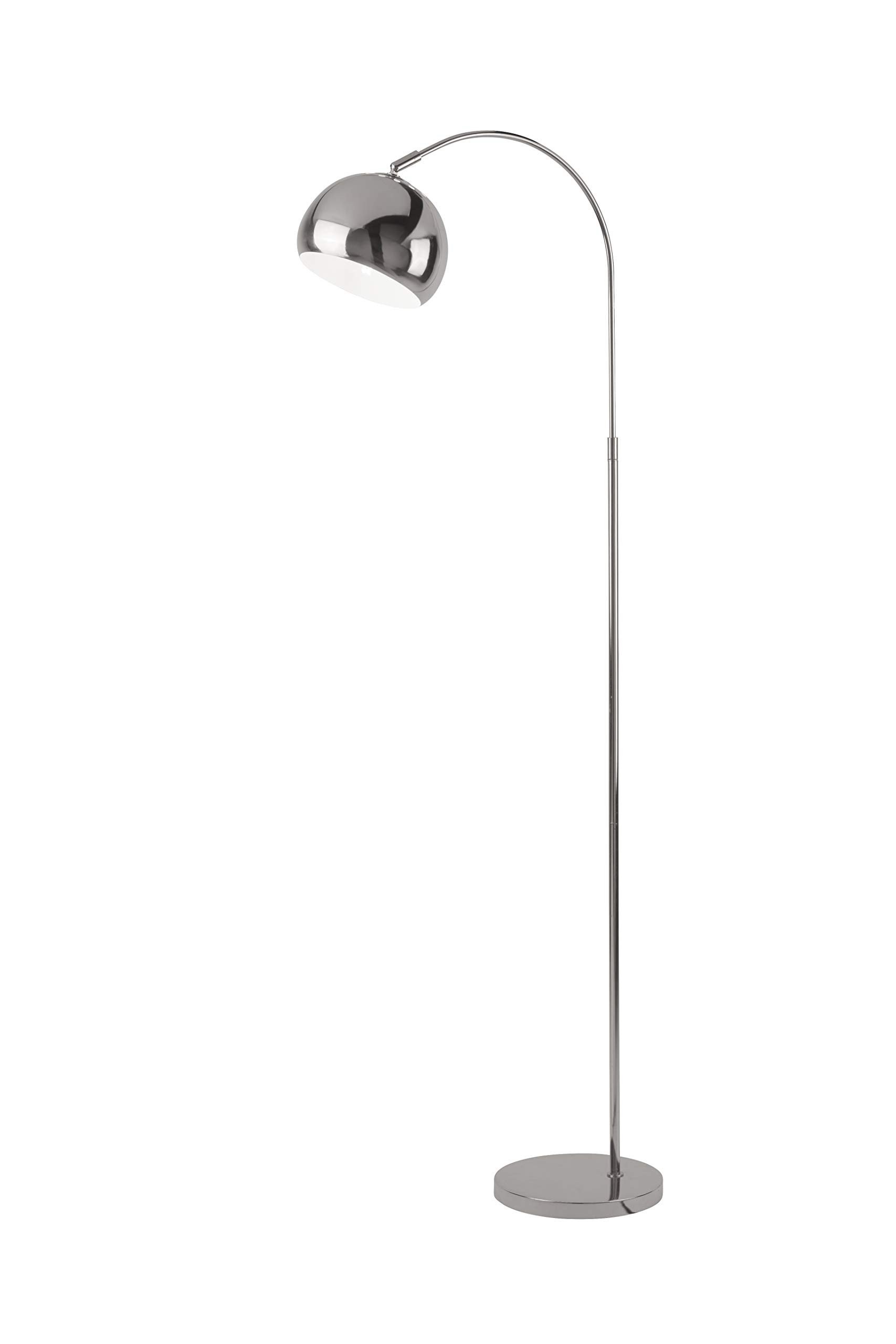 Lighting Collection Modern and Sleek 1 Light Rotary Arch Floor Lamp with Adjustable Dome Shaped S... | Amazon (UK)