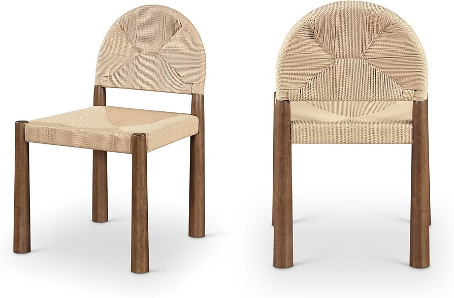 Meridian Furniture 332-C Bohemia Collection Mid-Century Modern Dining Chair with Woven Seagrass C... | Amazon (US)