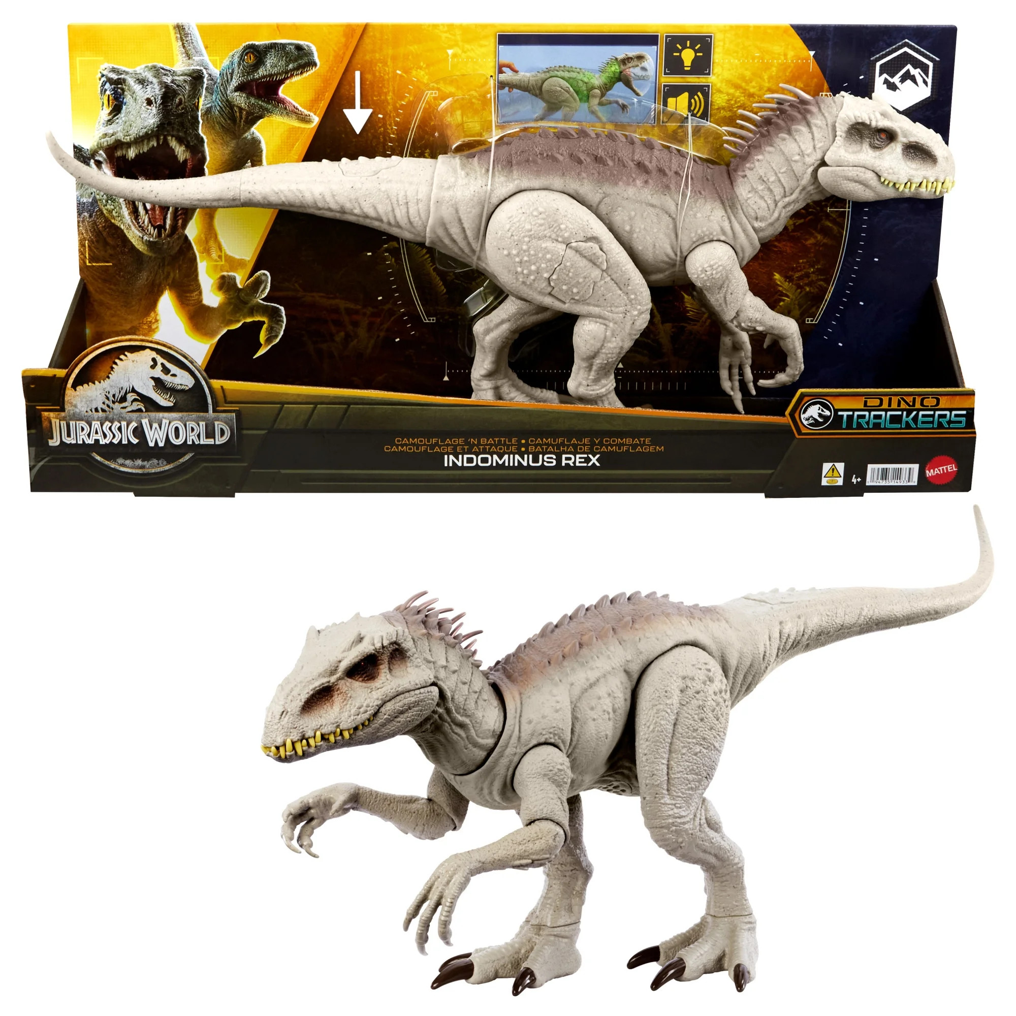 Jurassic World Camouflage 'N Battle Indominus Rex Action Figure Toy with Lights, Sound & Motion | Walmart (US)