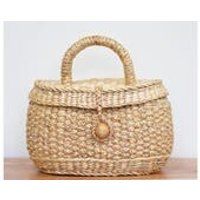 Handwoven straw bag, straw basket bag, straw handbag, straw mini basket straw handbag (Molly roseNatural) | Etsy (US)