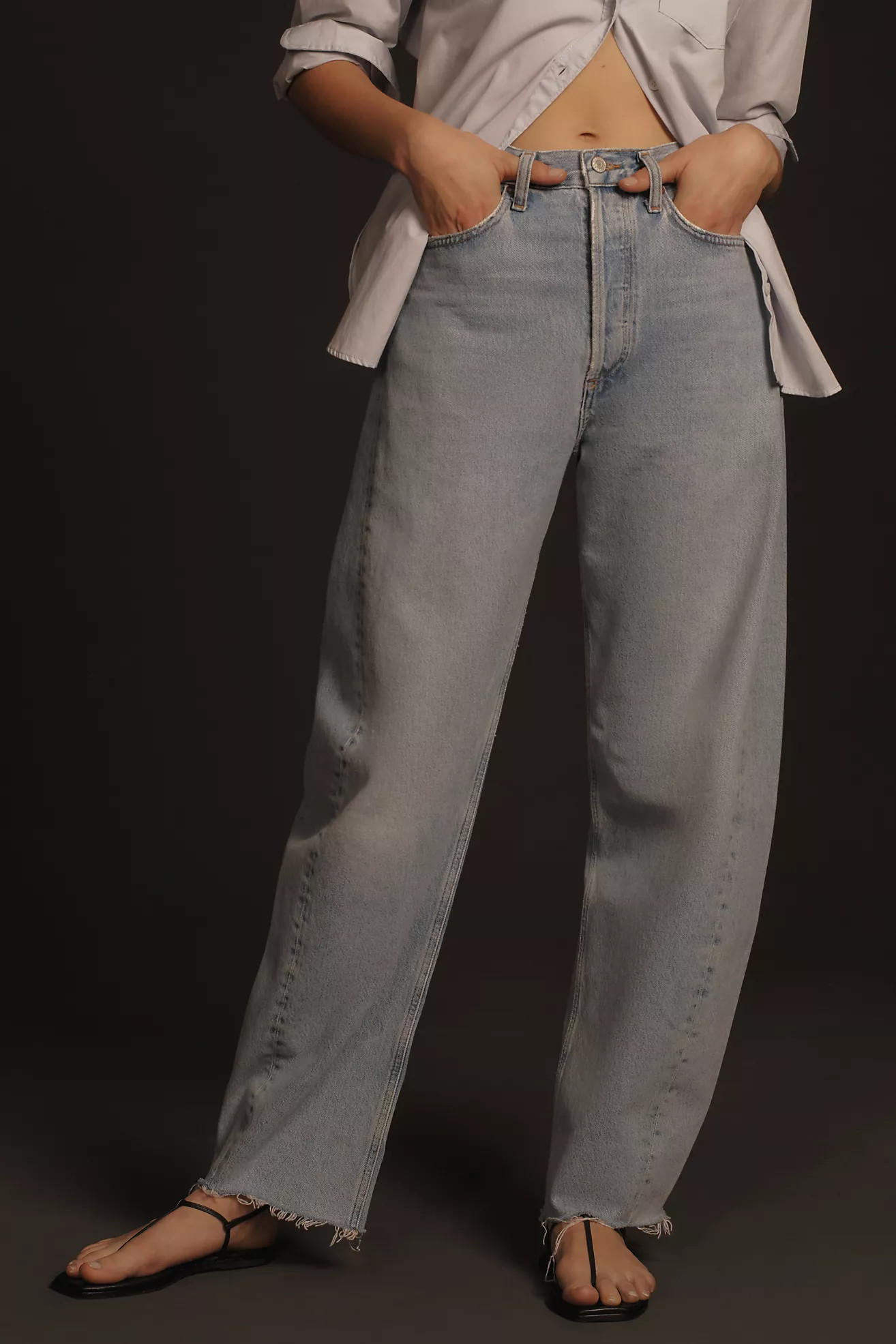 AGOLDE Luna High-Rise Tapered Jeans | Anthropologie (US)