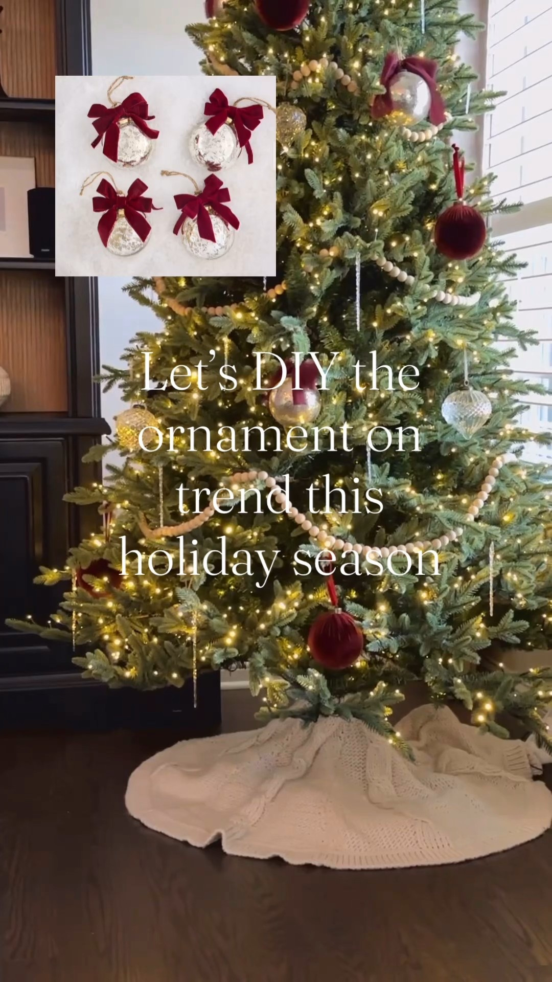 Let’s DIY the bow ornament. 

#LTKHoliday #LTKSeasonal #LTKHome