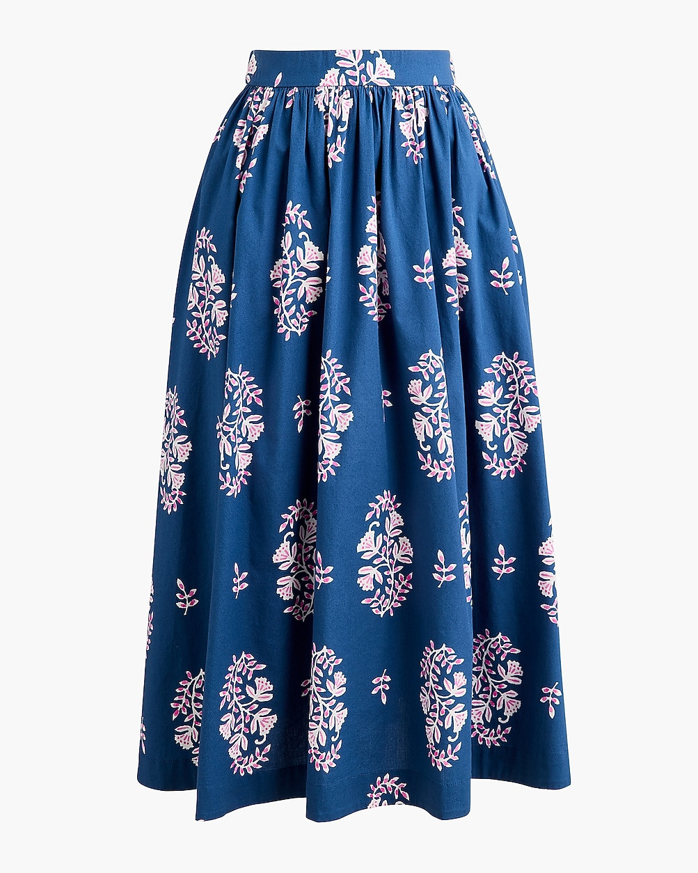 Poplin pull-on midi skirt | J.Crew Factory