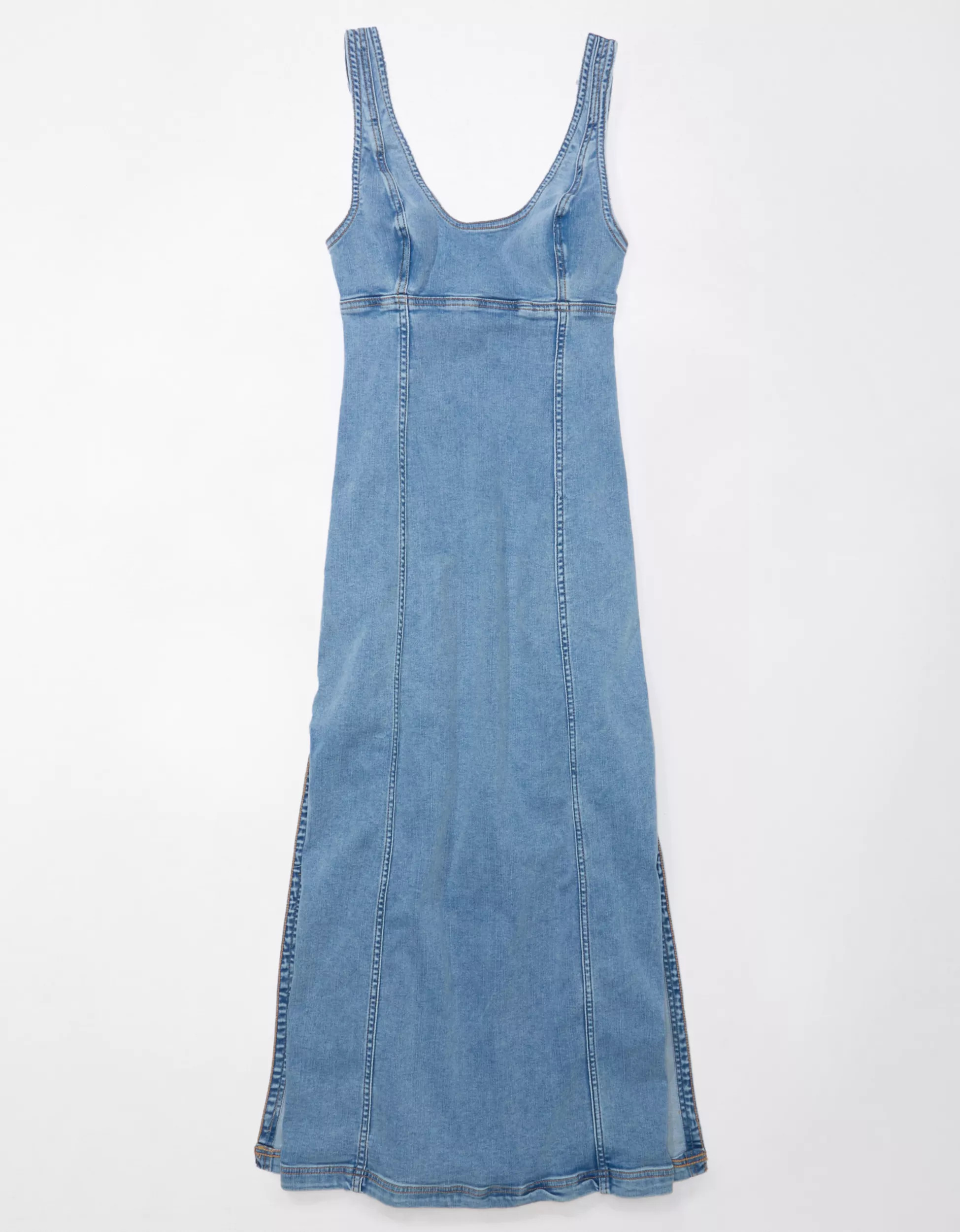 AE Denim Scoop Neck Maxi Dress | American Eagle Outfitters (US & CA)