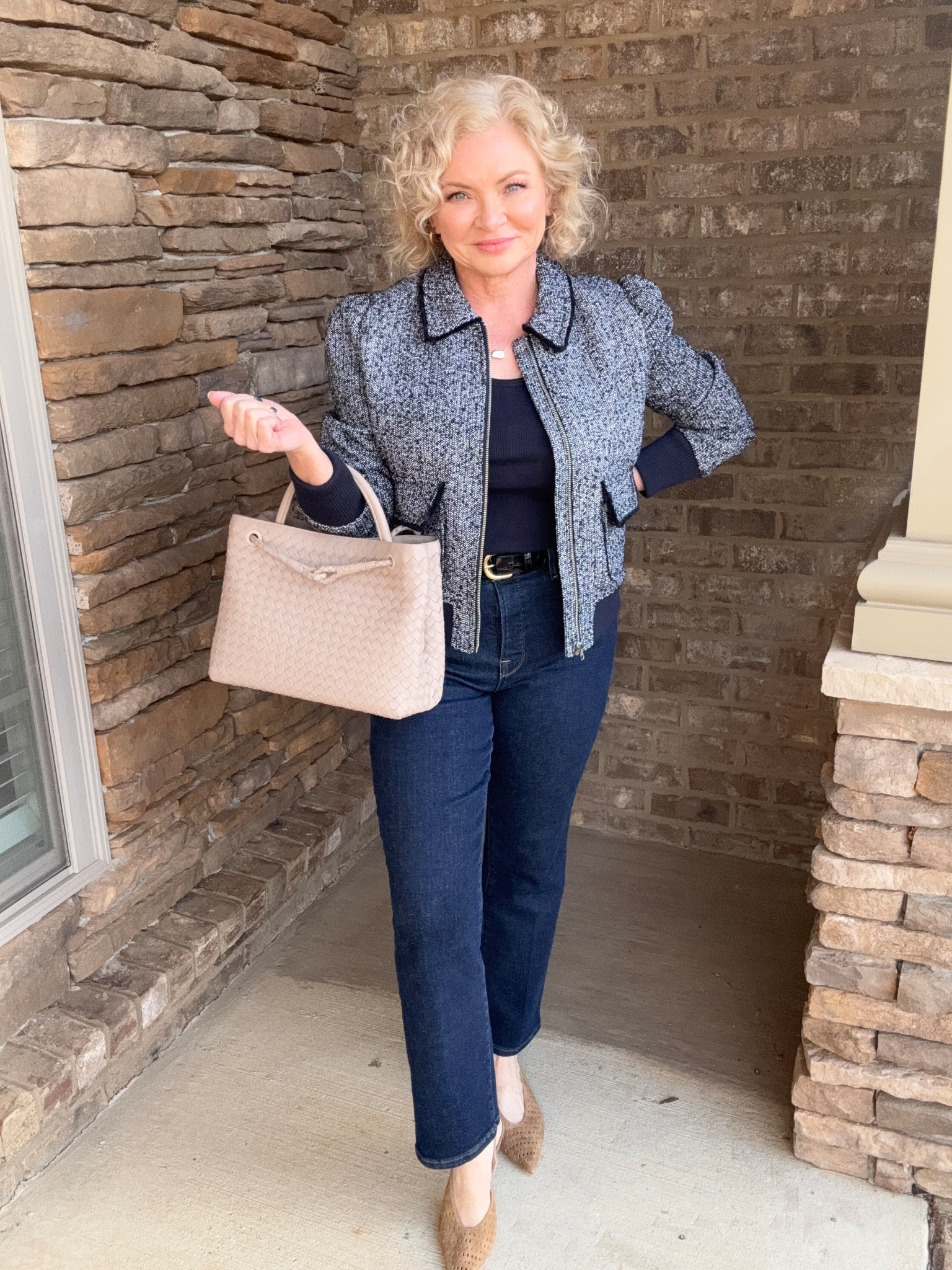 Can you believe this tweed bomber jacket is from Walmart??? No one will ever know! I’m wearing it in Small, jeans are 4/27.

Dark wash denim
Bomber jacket
Look for less
Valentines outfit
Affordable
Petite fashionn

#LTKootd #LTKWorkwear #LTKPetite