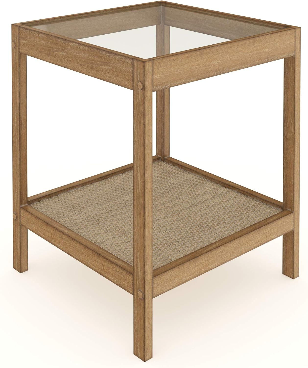 Nathan James 33301 Hayes Solid Wood Nightstand, Bedside, End or Side Table in Light Brown Wood Fi... | Amazon (US)