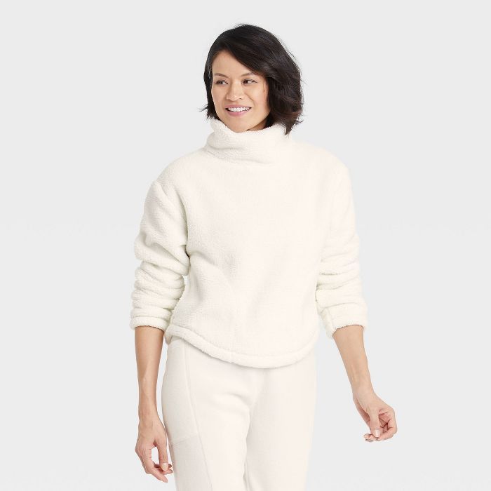 Women's Cozy Cowl Neck Pullover Sweatshirt - All in Motion™ | Target