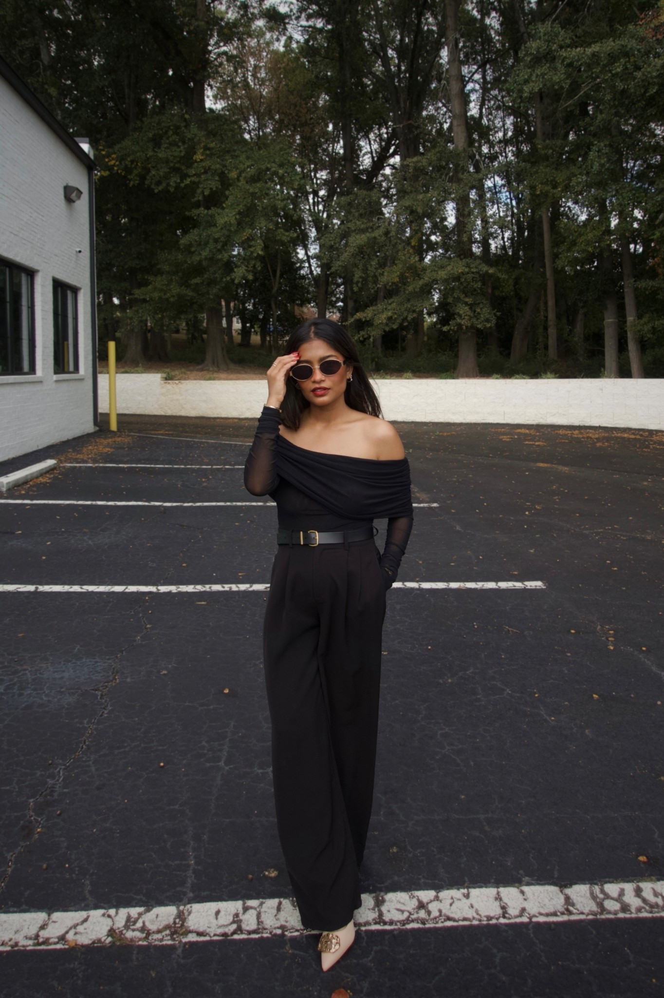 Off the shoulder bodysuit that’s flattering covers the bust area. Wearing US 4. Paired with petite friendly pants—wearing small short  

#LTKStyleTip #LTKFindsUnder100 #LTKPetite