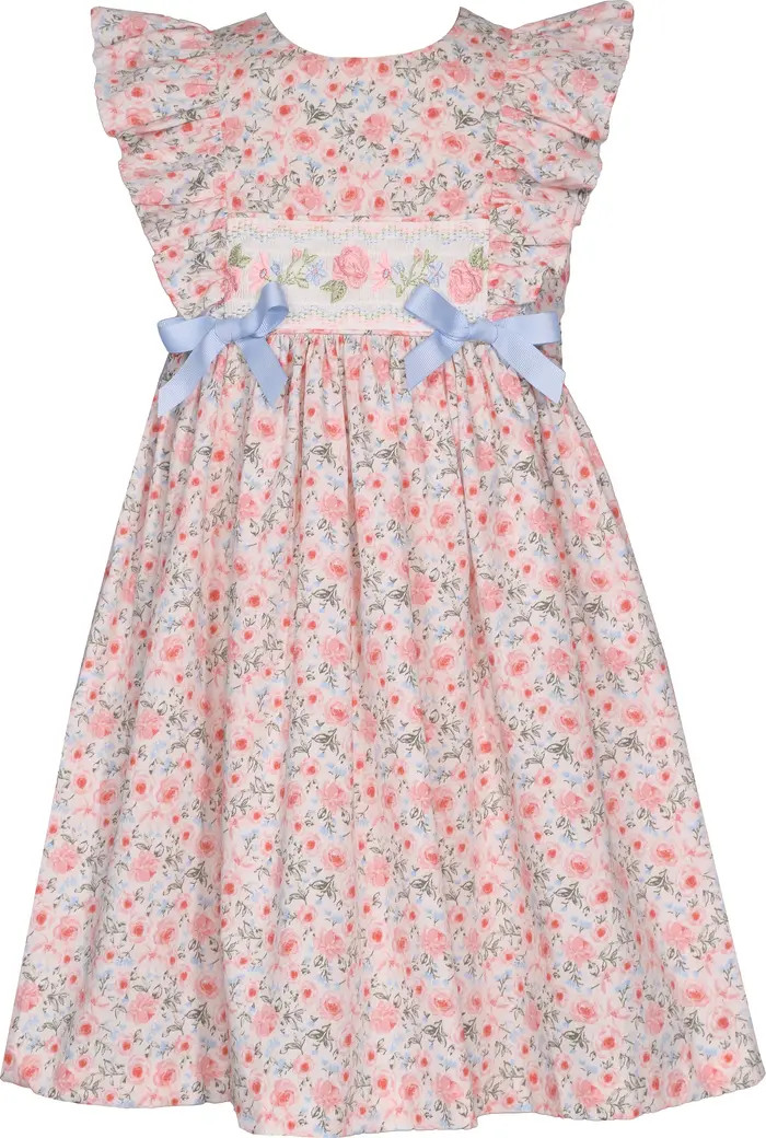 Kids' Pinafore Ruffle Cotton Poplin Party Dress | Nordstrom