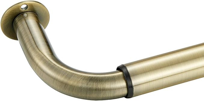 Room Darkening Curtain Rod, Wrap Around Design, Extra-Thick 1-Inch Diameter Single Drapery Rod, E... | Amazon (US)