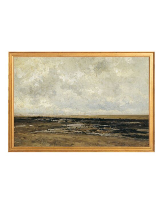 Villerville. Moody Beach Print. Vintage Moody Art Print. | Etsy | Etsy (US)