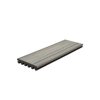 Trex Enhance Naturals 1-in x 6-in x 16-ft Foggy Wharf Grooved Composite Deck Board | Lowe's