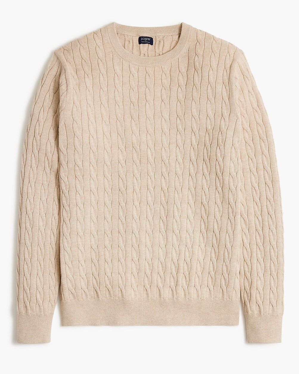 Cable-knit crewneck sweater | J.Crew Factory