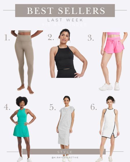 Here’s our best selling style links last week.  The $25 lululemon align leggings dupe, it’s amazing!!  One of my new favorite workout tops, the pleated tennis shorts, an active dress for the courts or just around town. A long striped tee shirt dress, and this tennis dress in white.  

#BestSellers #TennisDress #LululemonDUPE #ActiveDress #GymOutfit #MaxiDress #CasualDress #SummerOutfits 

#LTKActive #LTKFindsUnder50 #LTKSeasonal