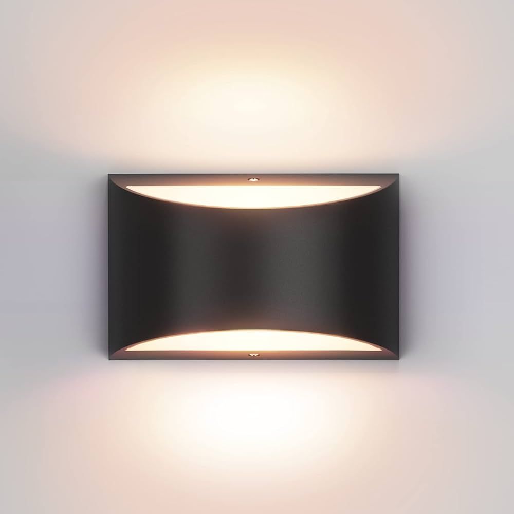 Aipsun Black Modern LED Wall Sconce Indoor Wall Lights 1 Pack Hardwired Up and Down Wall Mount Li... | Amazon (US)