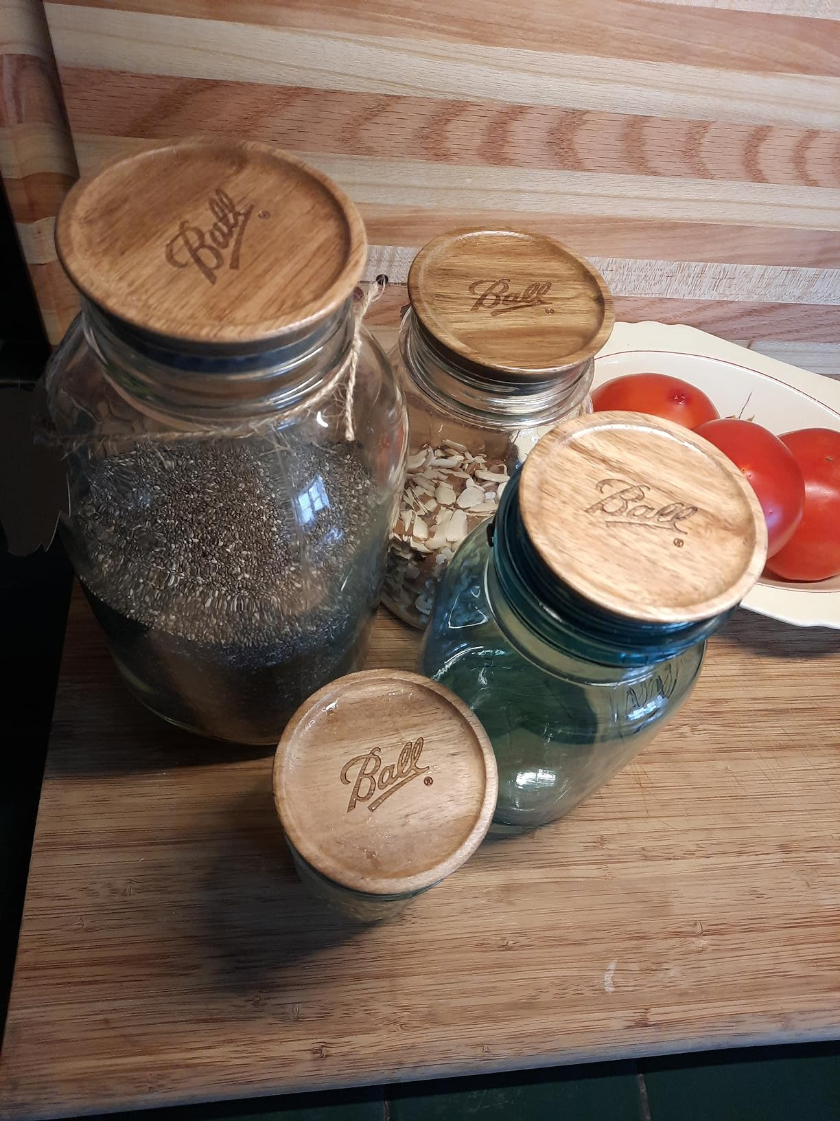Ball Jar Wooden Storage Lids | Amazon (US)