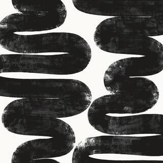 Tempaper Bobby Berk White and Black Wiggle Room Vinyl Peel and Stick Wallpaper Roll (Covers 28 sq... | The Home Depot