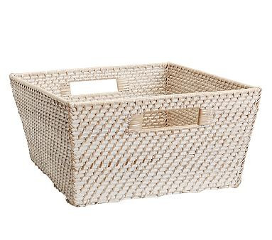 Extra Large Quinn White Washed Basket | Pottery Barn Kids
