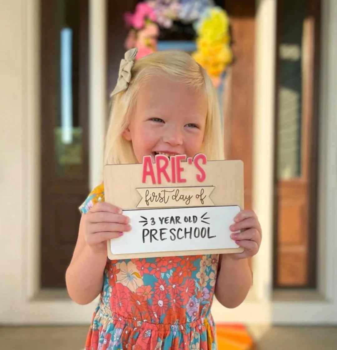 Personalized First and Last Day of School Sign, Back to School, Reusable Erasable School Sign, Pr... | Etsy (US)