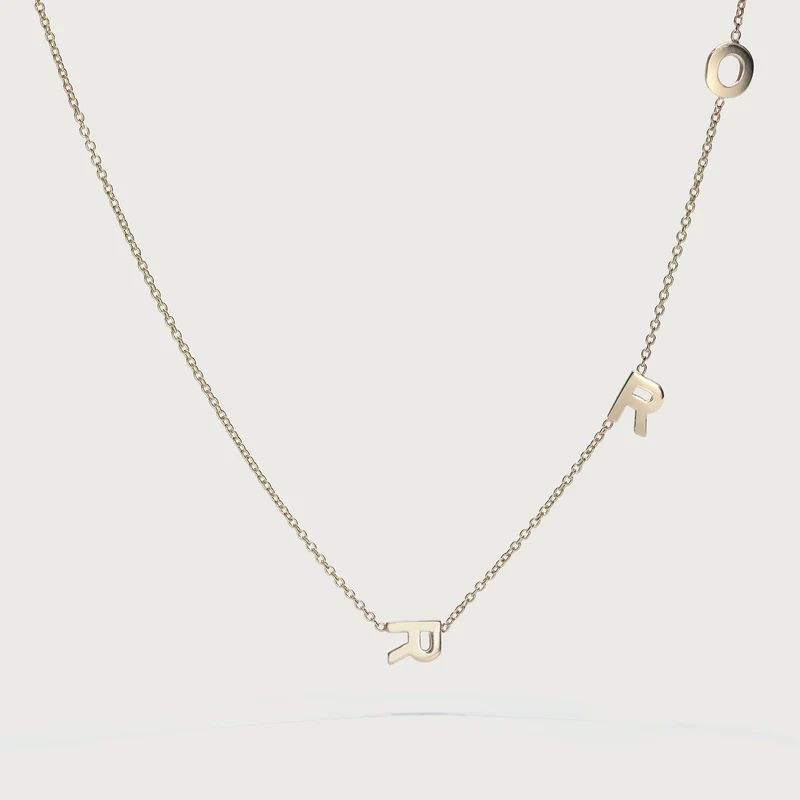 ASYMMETRICAL INITIAL NECKLACE | Erica Woolston