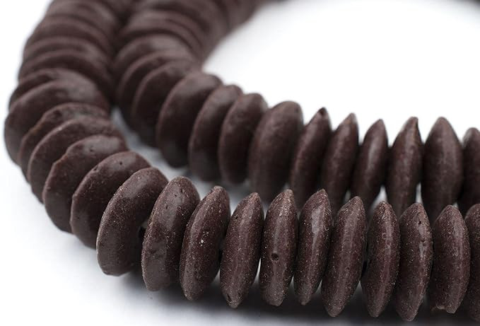 TheBeadChest Ashanti Fair Trade Glass Saucer Beads - African Tribal Ethnic Disk Rondelle Spacers ... | Amazon (US)