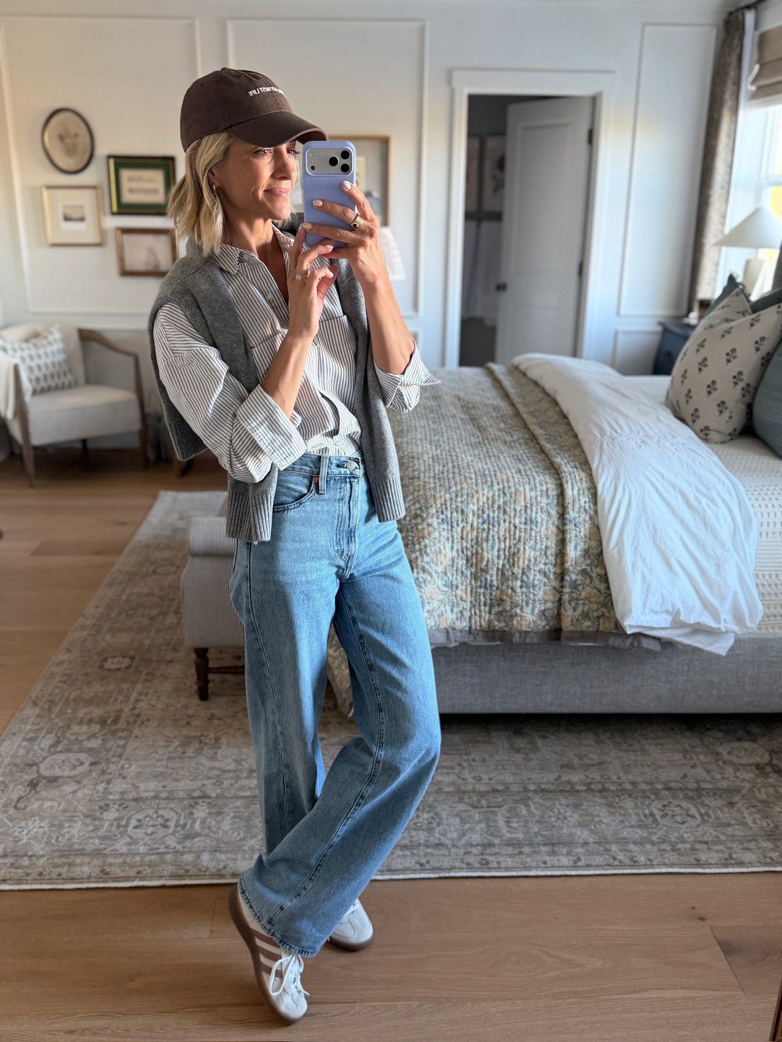 I love this outfit! My adidas are some of my comfiest shoes, definitely a favorite!

cardigan, button down shirt, baseball cap

#LTKootd #LTKmomlife #LTKOver40