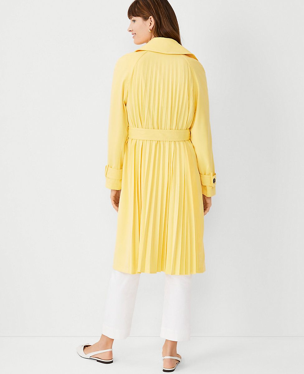 Back Pleated Trench Coat | Ann Taylor (US)