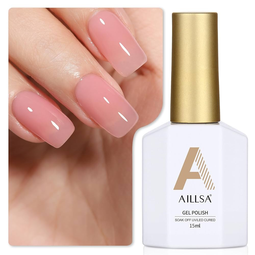 AILLSA Gel Nail Polish Nude Pink Gel Polish Sheer Neutral Color Jelly Gels Nail Polish Natural Tr... | Amazon (US)