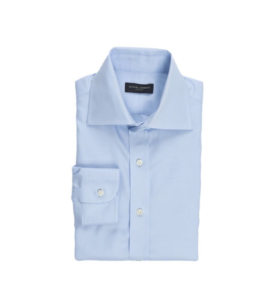 Baby Blue Poplin Dress Shirt | He Spoke Style