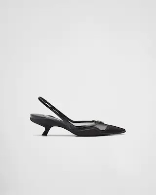 Mesh fabric slingback pumps | Prada Spa US