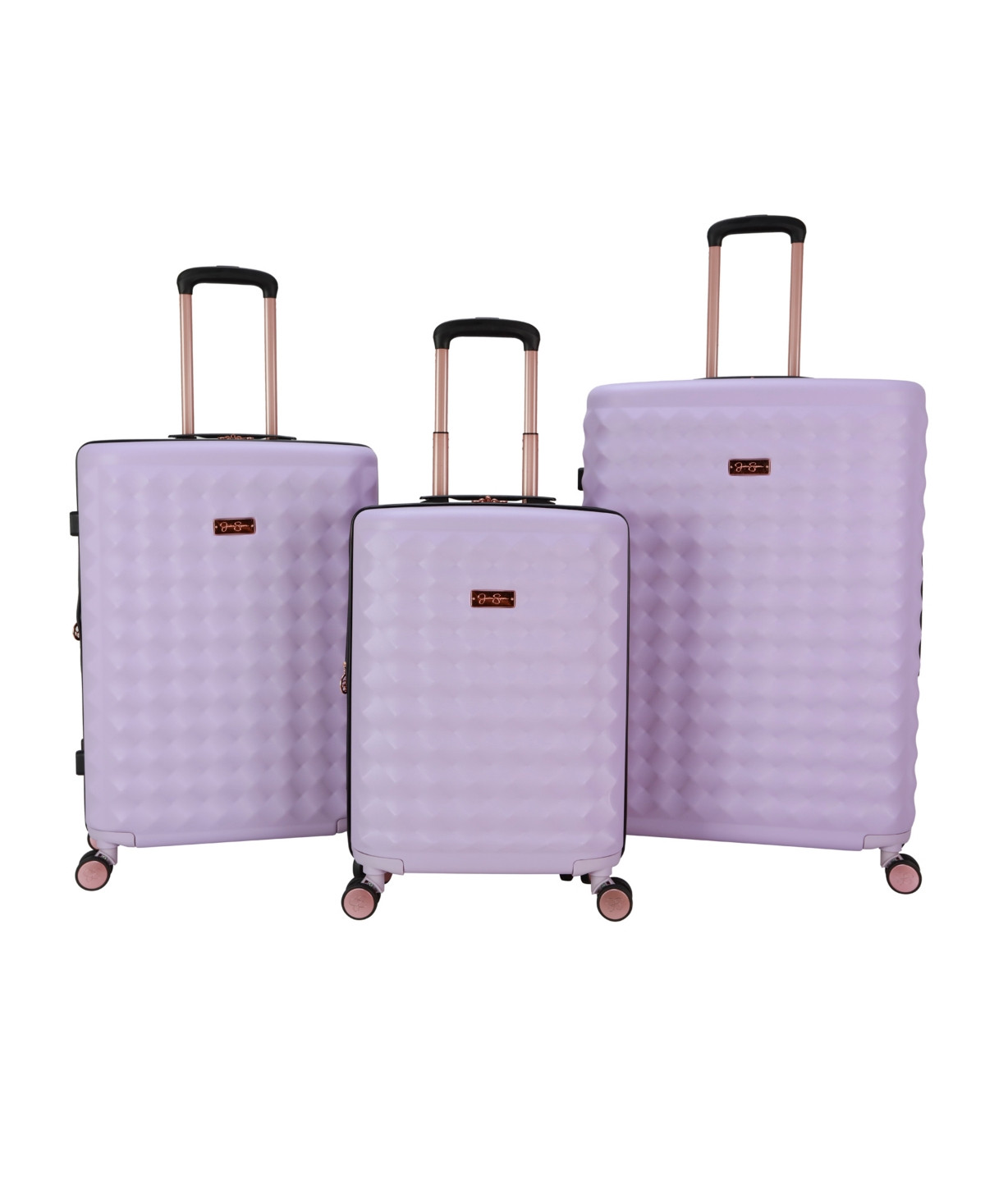Jessica Simpson Vibrance 3 Piece Hardside Luggage Set - Lavender Frost | Macy's