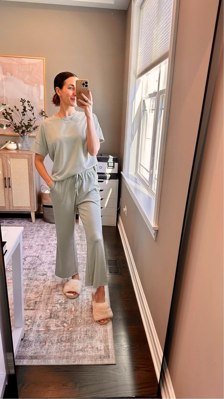 The perfect cozy matching set for lounging, but could also be styled for errands, brunch, and more! I am 5'4.5 and wearing a small.


#LTKSeasonal #LTKstyletip #LTKfindsunder50