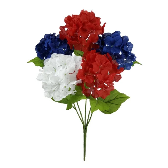 Mainstays 20.5''H Indoor Artificial Hydrangea Bush, Multicolor - Walmart.com | Walmart (US)