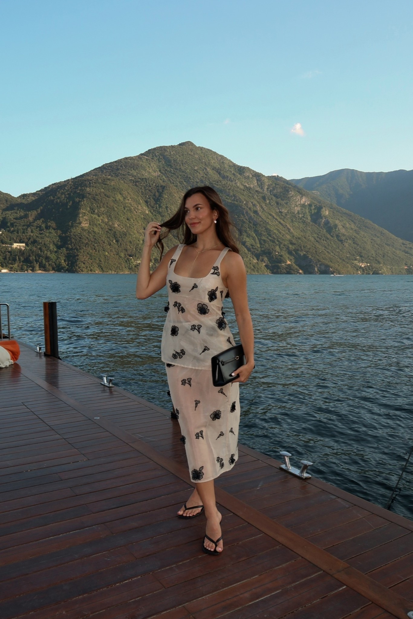 What I’m wearing in Lake Como!!💌

Matching set, dinner outfit inspo, Italian summer, Italy, Europe, European summer, Amazon finds, accessories, revolve, clutch