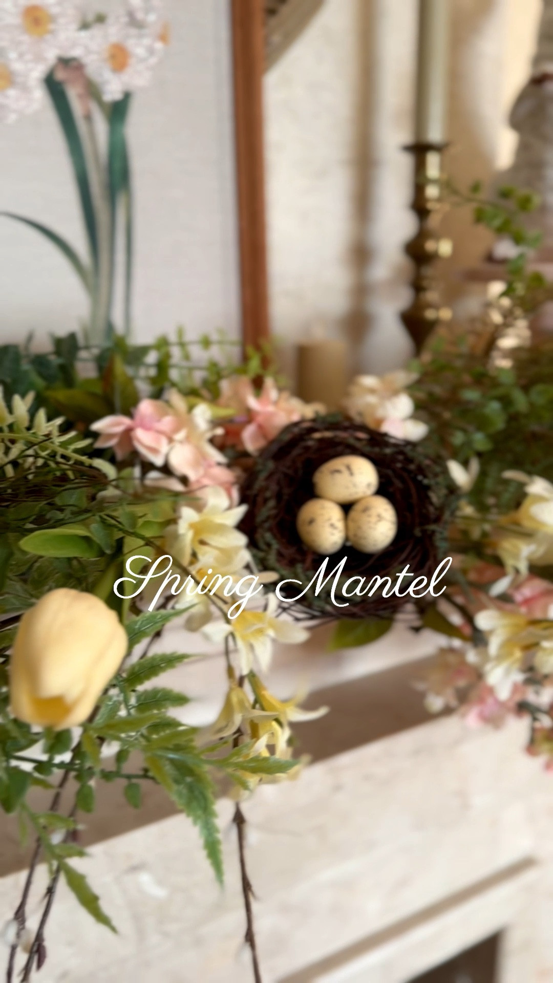 Spring living room mantel decor, Easter decor, @Michaels faux spring flowers, faux tulips, bunnies

#LTKSeasonal #LTKHome #LTKSaleAlert