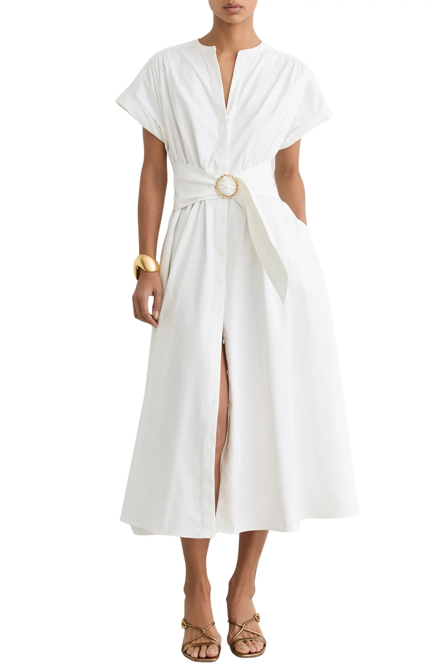 Sally Stretch Cotton Midi Dress (Women) | Nordstrom | Nordstrom