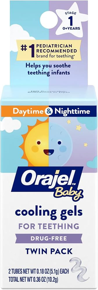 Orajel Baby Daytime & Nighttime Cooling Gels for Teething, Drug-Free, #1 Pediatrician Recommended... | Amazon (US)