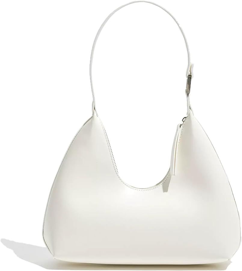 Shoulder Bag for Women, Small Leather Handbag Purse,Unique Trendy Zipper Hobo Bag | Amazon (US)