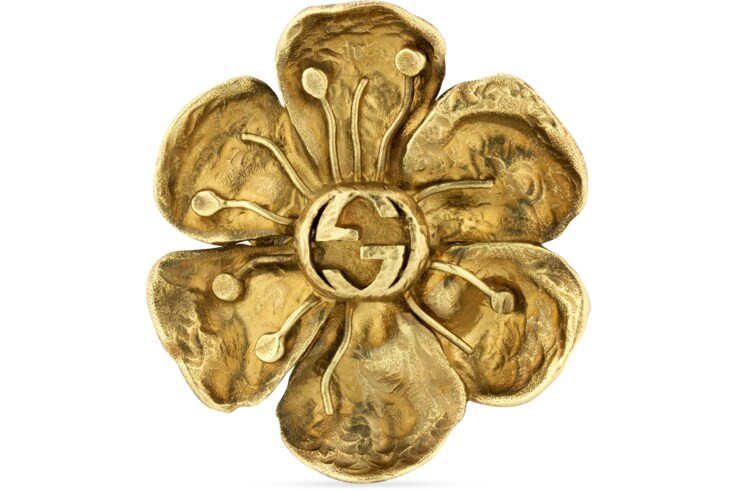 Metal ring with floral detail | Gucci (US)
