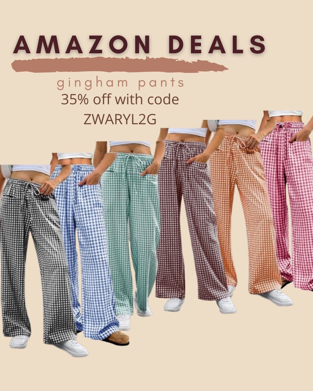 $13 ends 5/29

Amazon fashion
Amazon deals
Wide leg pants
Plaid pants
Gingham pants

#LTKSaleAlert