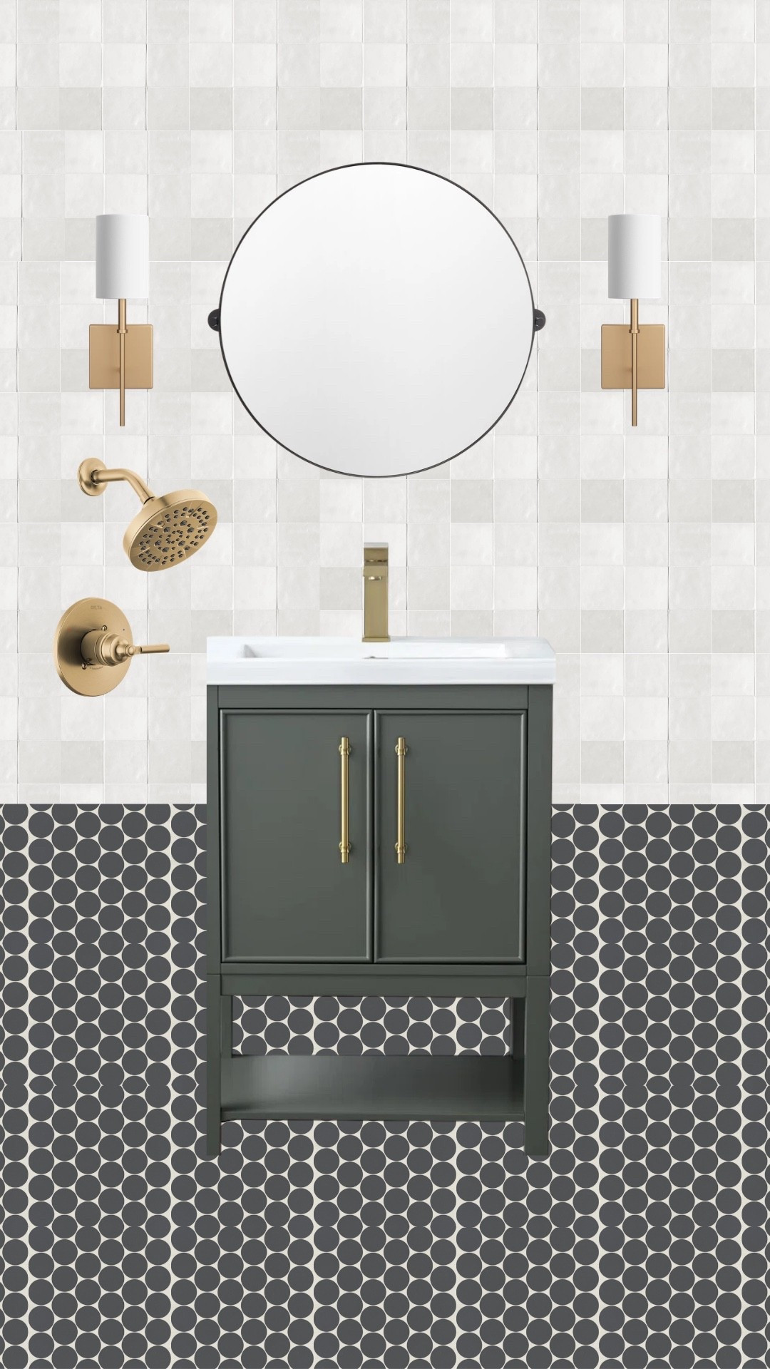 #ad Easy upgrades, big impact, but make it a little fun ✨

I designed this modern, funky guest bathroom using Wayfair pieces to show how mixing bold details with clean finishes can instantly give a small space more personality. Statement accents are such an easy way to upgrade a guest bath.

Everything from this mock-up is linked here if you want to recreate the look or pull ideas for your own bathroom remodel 🤍


@wayfair #wayfair #wayfairpartner





#LTKSaleAlert #LTKHome