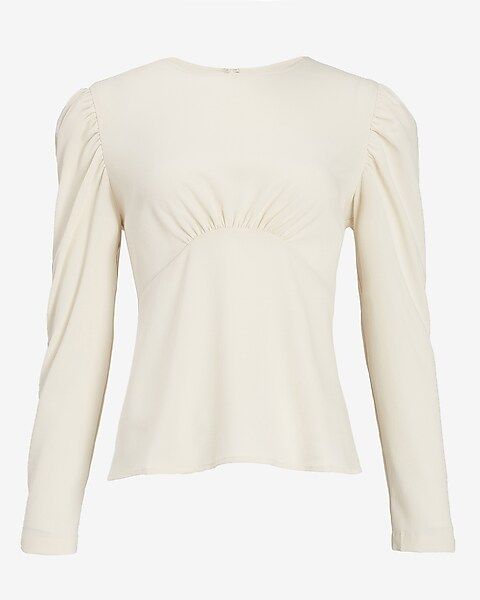 Seamed Puff Sleeve Top | Express