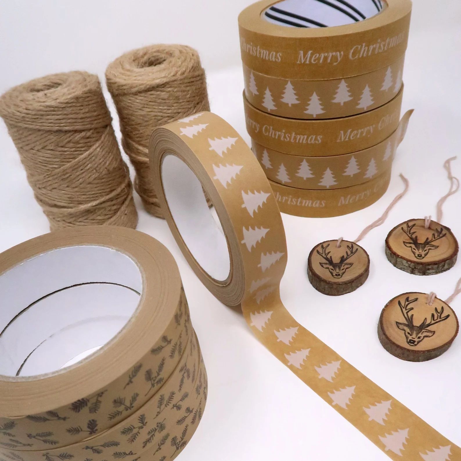 Eco-friendly Christmas Paper Tape in 2 Festive designs  | Etsy | Etsy (US)
