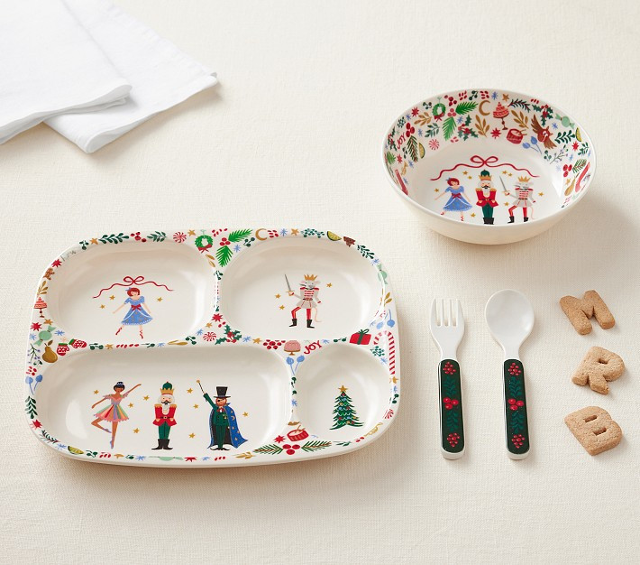 Rifle Paper Co. Christmas Nursery Feeding Set | Pottery Barn Kids