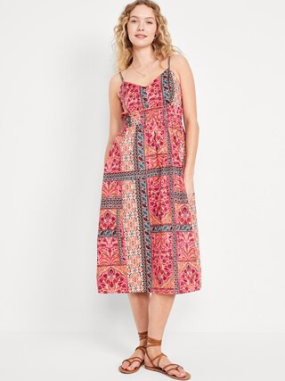 Waist-Defined Cami Midi Dress | Old Navy (CA)